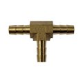 Fuel Hose Tee Brass Material Barbed End 3 Inlet 0 Maximum Diameter 27 In Outside Alx-pau-rb-788-029-cl360a50 
