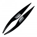 Fsfy Replacement Front Headlight Eyebrow Trim Carbon Fiber Cover Headlamp Eyelids Frame Decoration Glossy Black For Ford Fiesta
