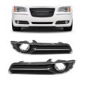 Hecasa Pair Fog Light Bezel For 2011-2014 Chrysler 300 Replacement Ch1039126 Ch1038126 68127946ab 68127947ab Lamp Kit Cover 