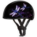 Daytona Helmets Leading The Way In Quality Headgear Motorcycle Half Helmet Skull Cap- Dragonfly 100 Dot Approved Hi-gloss Black 