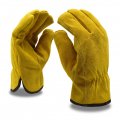 Cordova 7902xl Standard Split Leather Driver Gloves Shirred Elastic Back Keystone Thumb Russet Pile Lined X-large 12-pack 
