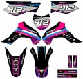 2021-2022 Klx 140 Rf Surge Pink Senge Graphics Complete Kit With Rider I D For Kawasaki