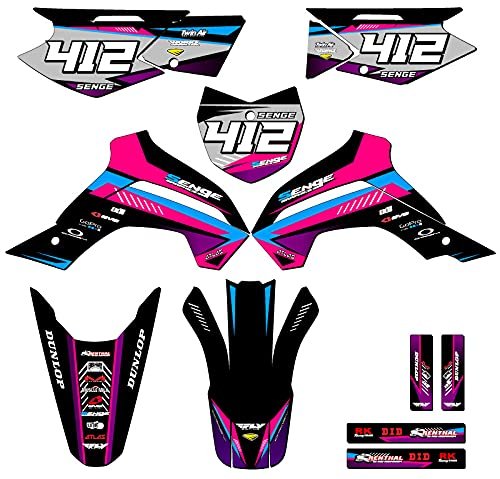 2021-2022 Klx 140 Rf Surge Pink Senge Graphics Complete Kit With Rider I D For Kawasaki