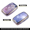 Uxcell Car Key Fob Cover 5 Button Remote Case Purple For Range Rover Evoque Sport Jaguar F-type F-pace Xe Xf