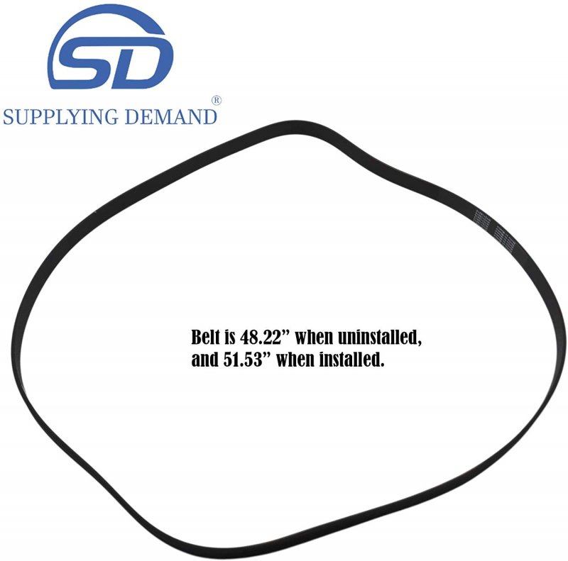 W10388414 W10116915 Front Load Clothes Washer Drive Belt Replacement 51 34 In Long 7 Ribs Model Specific Not Universal