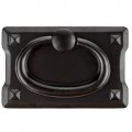 Small Black Mission Style Drawer Pull Vertical Centers 1 8 Antique Dresser Cabinet Door Desk Vintage Furniture Reproduction 