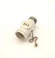 Leviton 1406-w 660 Watt 125 Volt Two Outlet With Pull Chain Socket Adapter White 