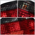 Auto Dynasty Compatible With Bmw E38 7-series 4dr Pair Of Smoke Lens Red Rear Brake Signal Tail Light