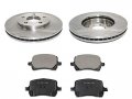 Front Ceramic Brake Pad And Rotor Kit Compatible With 2006-2011 Chevy Hhr 