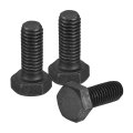 3pcs M8-1 25 X 20mm Left Hand Hex Head Bolt Black Oxide Carbon Steel Reverse Fully Threaded Fastener Screws Bolts For Machinery 