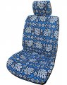 Winnie Fashion Side Airbag Compatible Hawaiian Blue Monstera Leaves Separate Headrest Car Seat Covers Made In Hawaii Set Of 2 