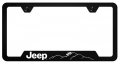 Au-tomotive Gold Inc Officially Licensed Uv Print Logo On Black Polycarbonate Notched License Plate Frame For Jeep Mountain