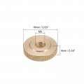 Uxcell Knurled Thumb Nuts 4pcs M5 X D16mm H4mm Brass Nut Flat Head Through Hole Lock Adjusting For 3d Printer Parts