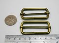 Generic Metal Bronze Rectangle Buckle 2 X 0 8 Inside Size Slider Bar Strap Keeper Pack Of 12 