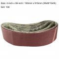 Uxcell 4-inch X 36-inch Aluminum Oxide Sanding Belt 100 Grits Sandpaper Lapped Joint For Sander 6pcs
