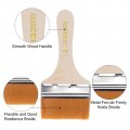 Uxcell 6 Set 72pcs Paint Brush Different Sizes Soft Nylon Bristle With Wood Handle For Wall Cabinets Fences