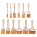 Uxcell 6 Set 72pcs Paint Brush Different Sizes Soft Nylon Bristle With Wood Handle For Wall Cabinets Fences