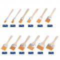 Uxcell 6 Set 72pcs Paint Brush Different Sizes Soft Nylon Bristle With Wood Handle For Wall Cabinets Fences