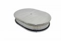 12 Smooth Polished Aluminum Oval Air Cleaner W Filter For Chevy V8 