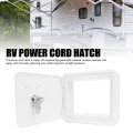 Rv Cord Cover Power Hatch Electrical Access Door 145 X 116mm Flush Mount With Stainless Steel Lock And 2 Keys For Motorhome