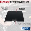 Center Console Lid Replacement Kit With Latch Compatible Chevy Gmc Cadillac 2007-2013 Silverado 1500 Avalanche Tahoe Suburban