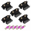 5 Set Black 100a Fuse With In-line Holder Electrical Protection Fusible For Car Audio Video Stereo 