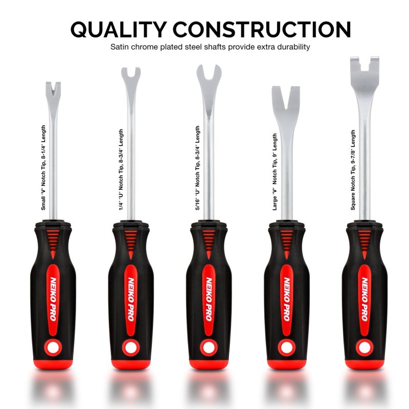 20596b Auto Trim Panel Removal Tool Set With Soft Grip Handles 5 Piece Upholstery Kit For Car Interior Dash Stereo And Radio