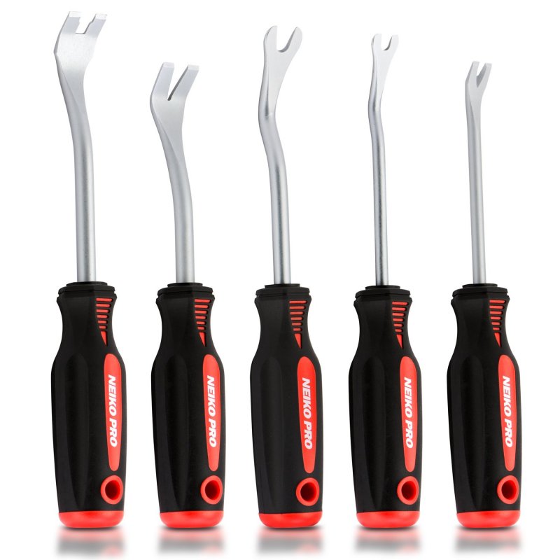 20596b Auto Trim Panel Removal Tool Set With Soft Grip Handles 5 Piece Upholstery Kit For Car Interior Dash Stereo And Radio