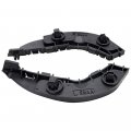Secosautoparts 2pcs Plastic Front Bracket Bumper Trim Stay Driver Passenger Side Black Compatible With Honda Civic 2006 2007