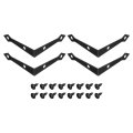 4pcs Decorative Corner Brackets 2 9 X 0 6 L Metal Protector Right Angle Bracket With Screw For Furniture Wooden Box Trunk Black 