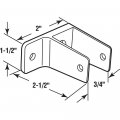 Sentry Supply 656-9282 One Ear Wall Bracket For 3 4 In Thick Panels Zinc Alloy Chrome Finish Single Pack