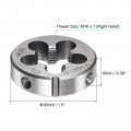 Uxcell Round Threading Dies Metric M16 X 1 Thread Right Hand High Speed Steel Hss Screw Cutting Die Repair Tool
