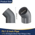 4pcs 1 5 45 Degree Elbow Pipe Fittings Furniture Construction Grade 2-way Pvc Corner Adapter For Diy Garden Shelf Connection