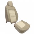 Kuafu Seat Cover Synthetic Leather Compatible With 2003-2006 Ford Expedition Eddie Bauer 4x4 2wd 4 6l 5 4l Perforateda Tan