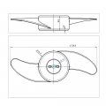 2-blades Electric Trolling Motor Outboard Propeller For 32lb 46lb 40lb