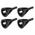 Deburring External Chamfering Tool 4pcs Bolt Thread Repair Carbide Chamfer Drill Burr Removal Bit 3 Slot Black For Damaged Hex