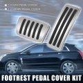 X Autohaux 1 Set Anti Slip No Drilling Aluminum Alloy Brake And Gas Accelerator Pedal Covers Foot Pads For Cadillac Srx