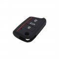 Uxcell Black Silicone 3 Button Remote Key Cover Case Shell For Volkswagen Skoda