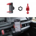 Junleli Phone Holder Mount Bracket Stand For Jimny 2019 2020 2021 2022 2023 Jb74 Jb64 Jb43 Car Interior Accessories Abs Black