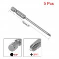 Uxcell 5 Pcs 3mm Ph1 Magnetic Phillips Screwdriver Bits 1 4 Inch Hex Shank 3-inch Length S2 Power Tool