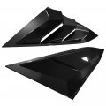Ikon Motorsports Window Louvers For 2016-2021 Honda Civic Sedan 4-door Gloss Black Rear Side Cover Vent 2pcs 2017 2018 2019