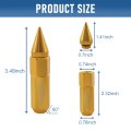 Jdmspeed New Gold 20pcs M12x1 5 Cap Spiked Extended Tuner 60mm Aluminum Wheels Rims Lug Nuts