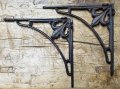 Vintage 6 Cast Iron Antique Style Fleur De Lis Bracket Garden Brace Shelf Angle Corbel 