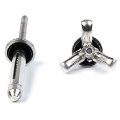 Tri Fold Exploding Pop Rivets 3 16 Aluminum Shaveable Head Blind With Sealing Washer In X 4 Grip Pack Of 25