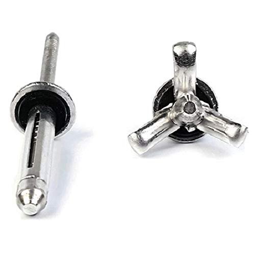 Tri Fold Exploding Pop Rivets 3 16 Aluminum Shaveable Head Blind With Sealing Washer In X 4 Grip Pack Of 25