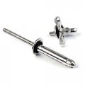 Tri Fold Exploding Pop Rivets 3 16 Aluminum Shaveable Head Blind With Sealing Washer In X 4 Grip Pack Of 25