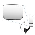 Lower Mirror Glass For Freightliner Cascadia Small Side With Defrost Heat 2008-2017 