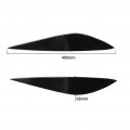 Toworldit 2pcs Set Bright Black Soft Plastic Front Headlight Eyebrow Cover Headlamp Lid Decorative Trim Sticker Compatible With