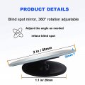 Gift2u Blind Spot Mirrors 1 Pair Round Hd Glass Wide Angle Side Rear View Convex 360a Adjustment Blindless Mirror With Abs