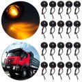 Ocpty Side Marker Light 20pcs Amber 3 4 Round Trailer Lamp Stop Turn Tail Fit For Boats Truck Pickups 12v Waterproof Signal